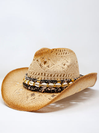 Coastal Cowgirl Straw Hat - Brown Band