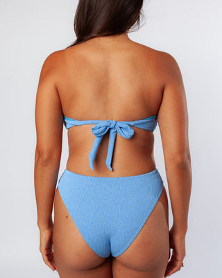 Rotha Blue Twist Front Bandeau Bikini Top Back
