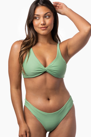 Women's High Cut Cheeky Bikini Bottoms | Cheeky Swimwear | Mint Green