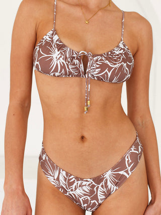 MALY top - Brown Floral - Serei Swim