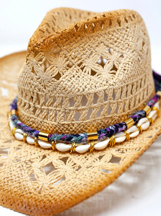 Coastal Cowgirl Straw Hat - Purple - Serei Swim