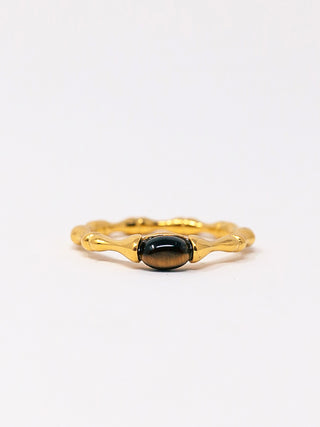 Tiger Eye Bamboo Ring