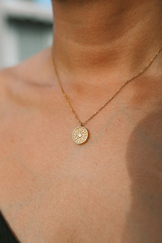 Sunburst Coin Necklace