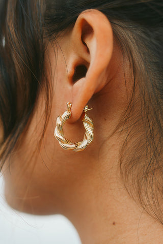 Twist Hoop Earrings - Serei Swim