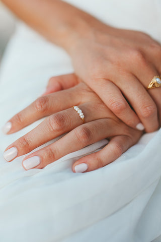 Dainty Pearl Ring - Serei Swim