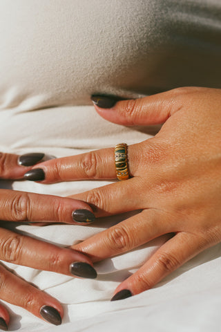 Gold Chunky Ring - Serei Swim