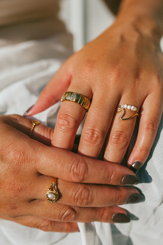 Gold Wave Ring - Serei Swim