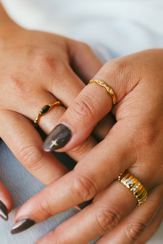 Tiger Eye Bamboo Ring