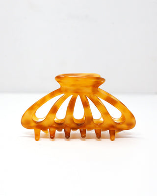 Burnt Orange Tortoise Hair Claw - Serei Swim