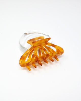 Burnt Orange Tortoise Hair Claw - Serei Swim
