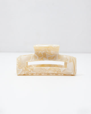 Cream Marble Hair Claw - Serei Swim
