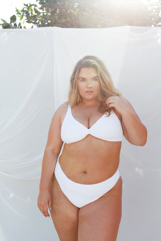 SOVANNA top - Ribbed White