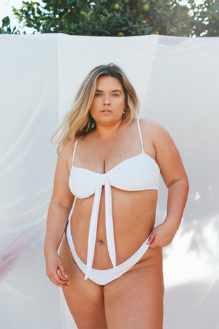 KALIYAN bottoms - Ribbed White