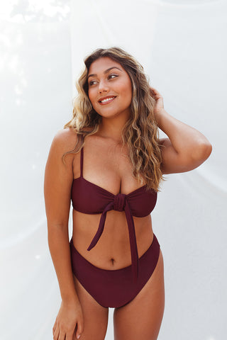 TEVVY top - Ribbed Plum