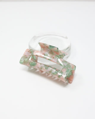 Multicolor Green Pink Hair Claw - Serei Swim