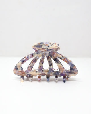 Multicolor Purple Tortoise Hair Claw - Serei Swim