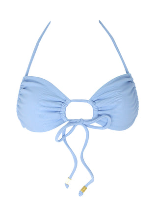SELENA top - Ribbed Ice Blue - Serei Swim