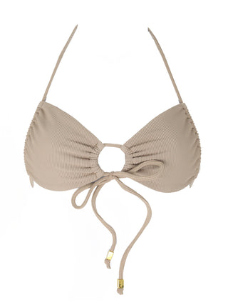 SELENA top - Ribbed Taupe - Serei Swim