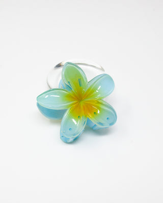 Blue Tropical Flower Hair Claw - Serei Swim
