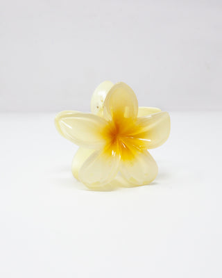 White Tropical Flower Hair Claw - Serei Swim