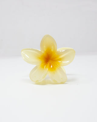 White Tropical Flower Hair Claw - Serei Swim