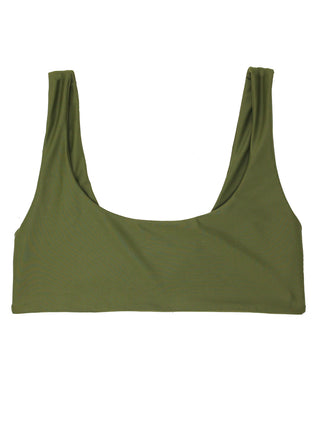 DARA Scoop Neck Bikini - Olive - Serei Swim