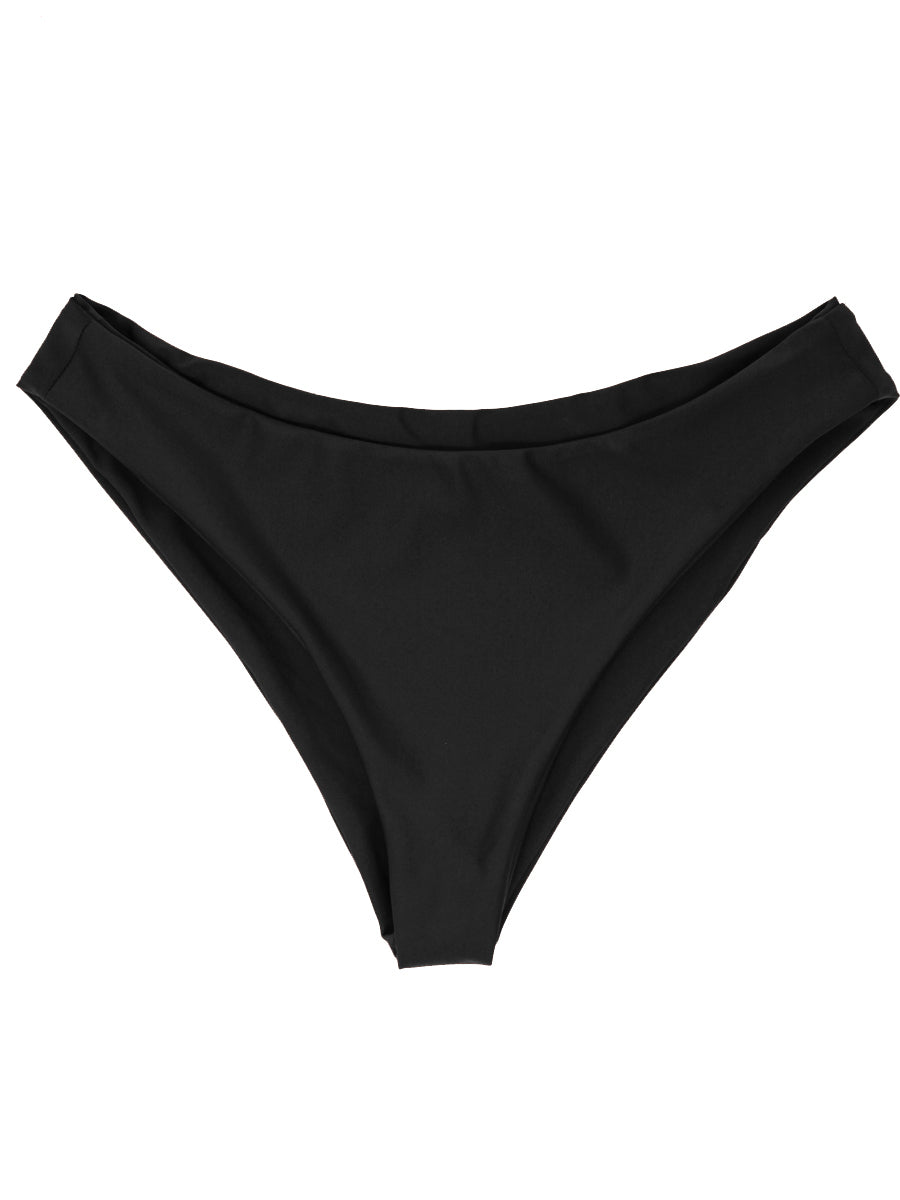 Moderate Coverage Black Bikini Bottoms Serei Swim