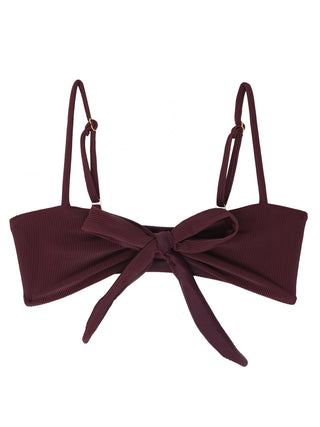 TEVVY top - Ribbed Plum